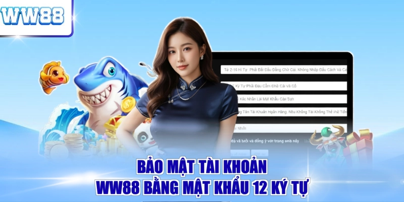 Bảo mật tài khoản WW88 bằng mật khẩu 12 ký tự 