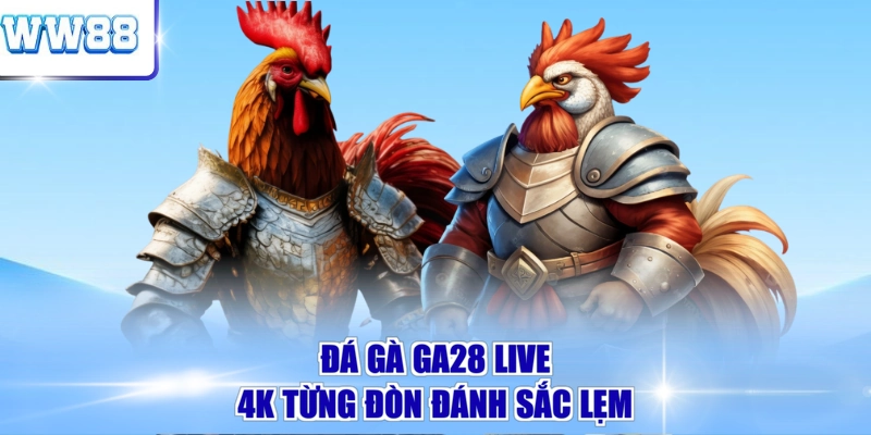 Đá gà GA28 live 4K từng đòn đánh sắc lẹm