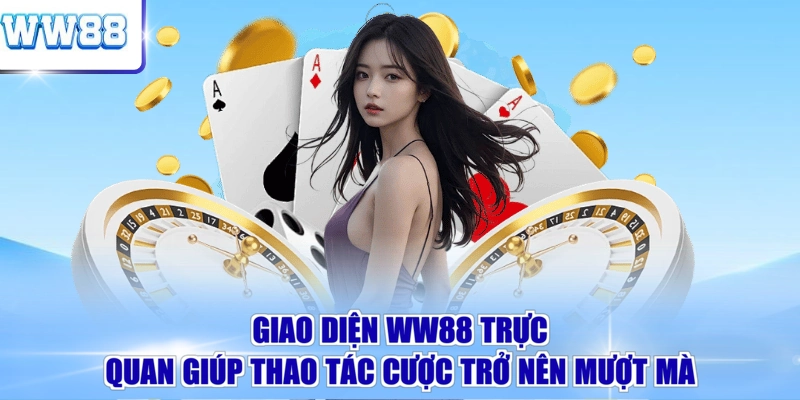 Giao diện WW88 trực quan giúp thao tác cược trở nên mượt mà